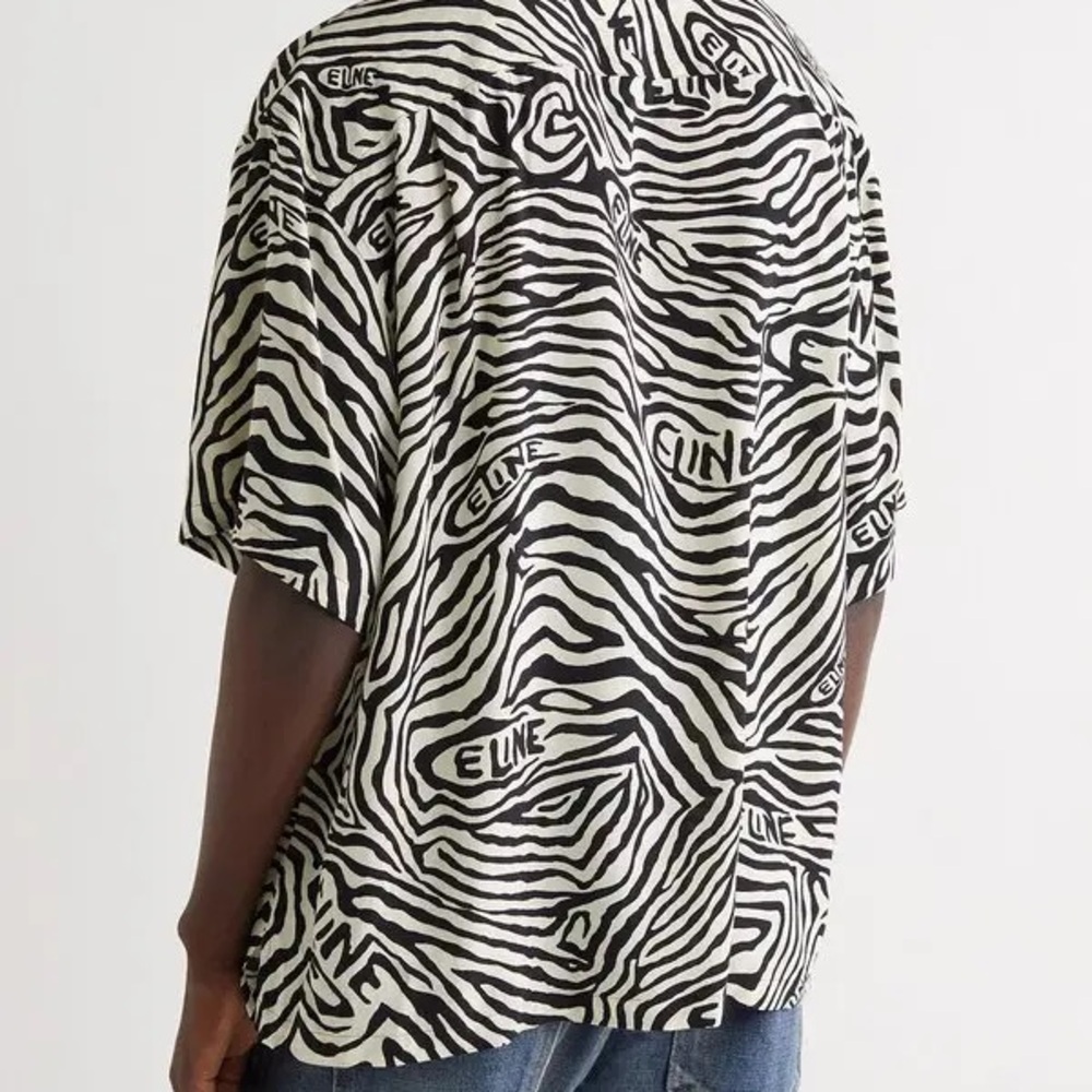Celine Monochrome Zebra Print Blouse